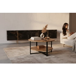 STOLIK KAWOWY z Drewna Litego  Dębowego - Jesionowego  STK-915